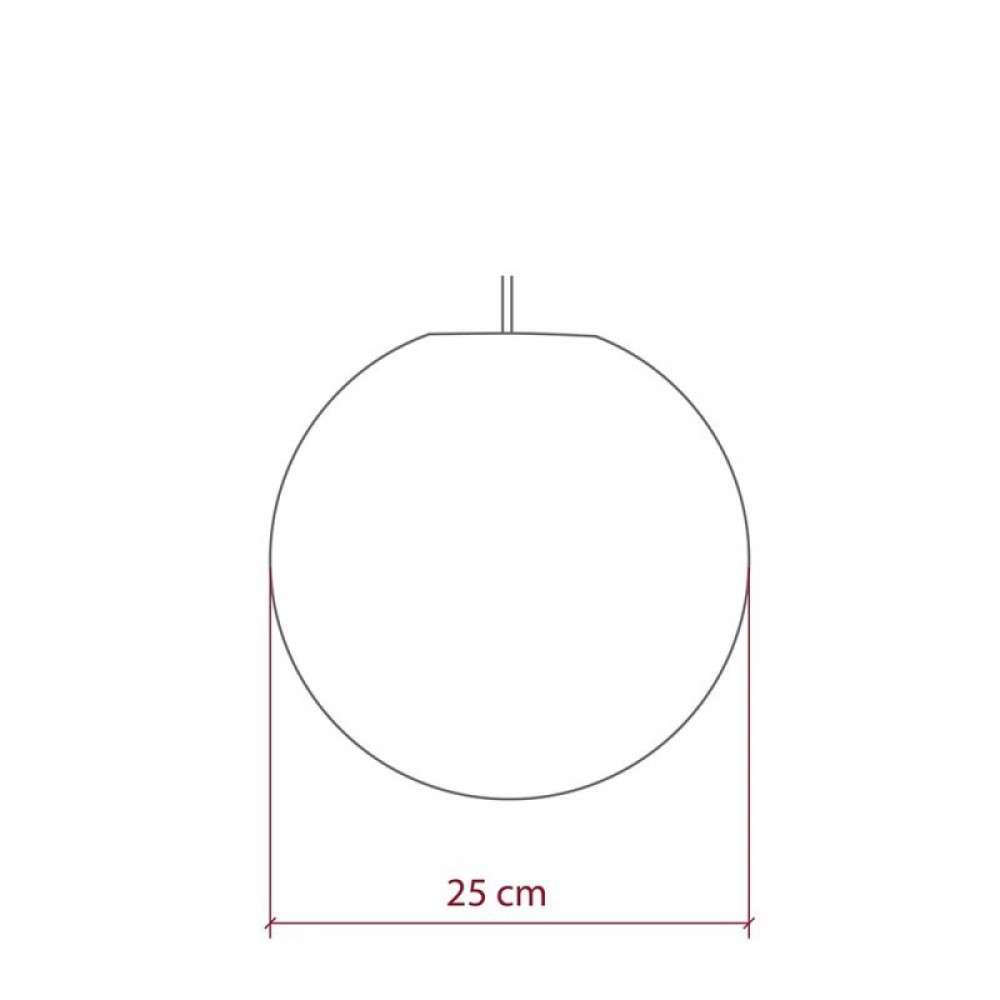 Φωτιστικό Σφαίρα Λευκό Από Νήμα Πολυεστέρα S-25cm - 100% Χειροποίητο Creative Cables