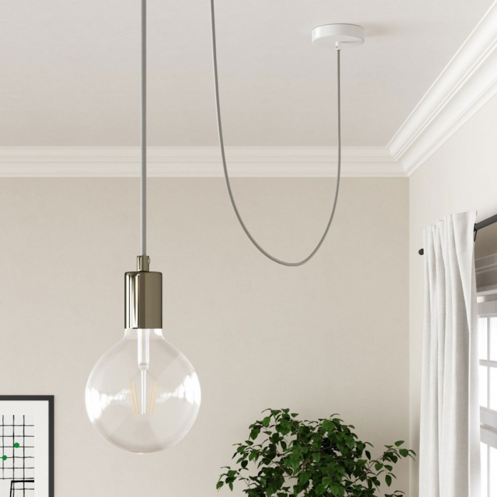 Στρόγγυλο Υφασμάτινο Καλώδιο Vertigo HD ERM37 Ζέβρα Λευκό Ανθρακί Creative Cables Στρόγγυλο Υφασμάτινο Καλώδιο Vertigo HD ERM37 Ζέβρα Λευκό Ανθρακί Creative Cables