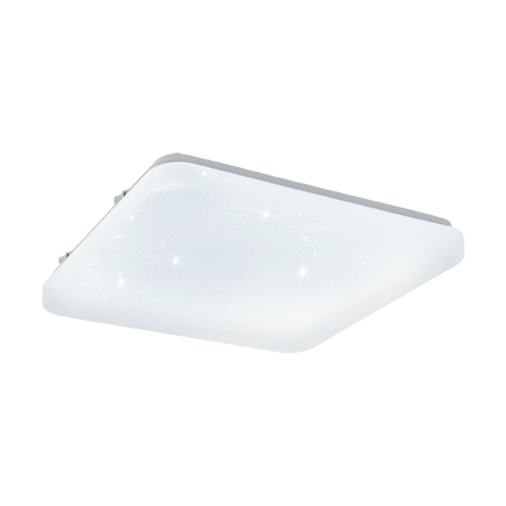 LED Φωτιστικό Οροφής - Τοίχου Λευκό Κρυσταλιζέ Τετράγωνο 33x33cm 17.3W 2000lm FRANIA-S Eglo