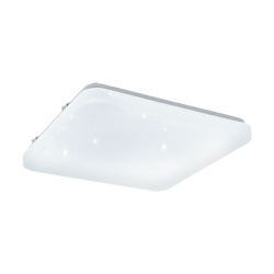 LED Φωτιστικό Οροφής - Τοίχου Λευκό Κρυσταλιζέ Τετράγωνο 33x33cm 17.3W 2000lm FRANIA-S Eglo