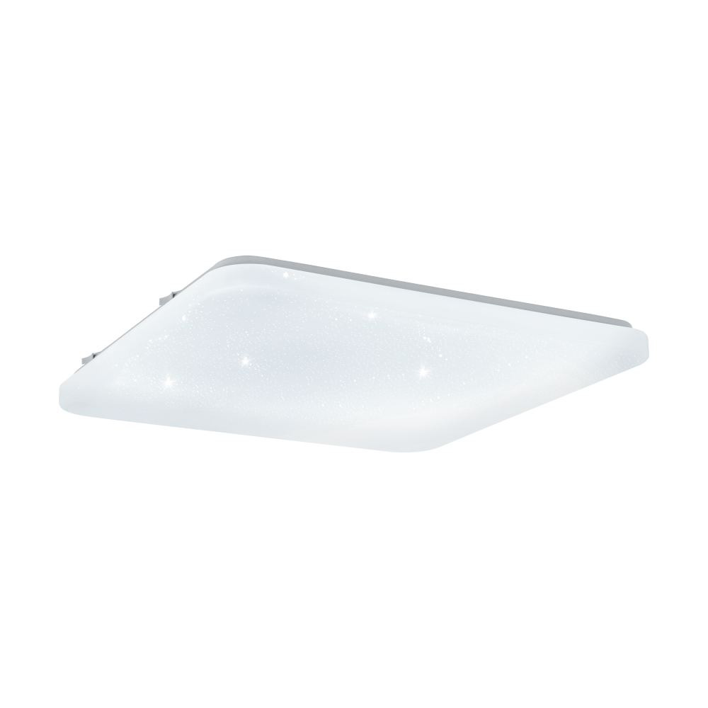 LED Φωτιστικό Οροφής - Τοίχου Λευκό Κρυσταλιζέ Τετράγωνο 43x43cm 33,5W 3900lm FRANIA-S Eglo