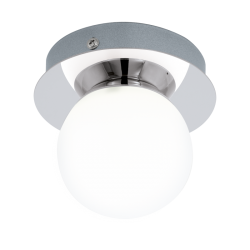 LED Φωτιστικό Οροφής - Τοίχου Μπάνιου Σε Χρώμιο Με Οπάλ Γυαλί 1x 3,3W 340lm IP44 MOSIANO Eglo
