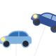 Παιδικό Φωτιστικό Οροφής - Τοίχου Με Μπλε Αυτοκινητάκια 1x E27 60W VIKI Eglo