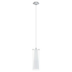 Κρεμαστό Φωτιστικό Μονόφωτο Σε Διάφανο - Λευκό Χρώμα 1x60W E27 PINTO Eglo