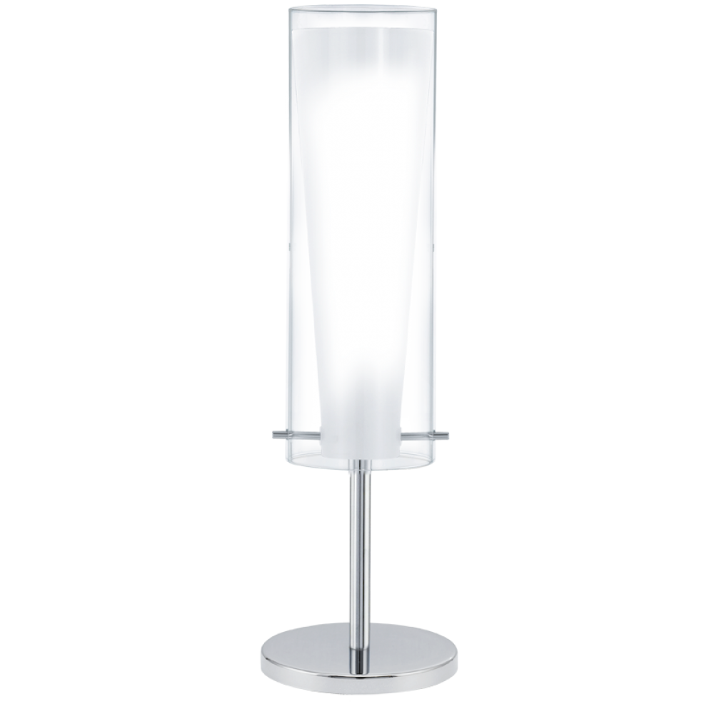 Επιτραπέζιο Φωτιστικό Σε Διάφανο - Λευκό Χρώμα 1x60W E27 PINTO Eglo