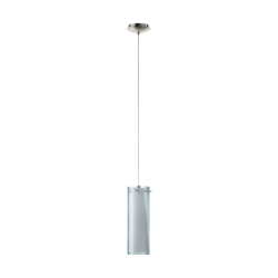 Κρεμαστό Φωτιστικό Μονόφωτο Σε Νίκελ Ματ 1x60W  E27 PINTO NERO Eglo