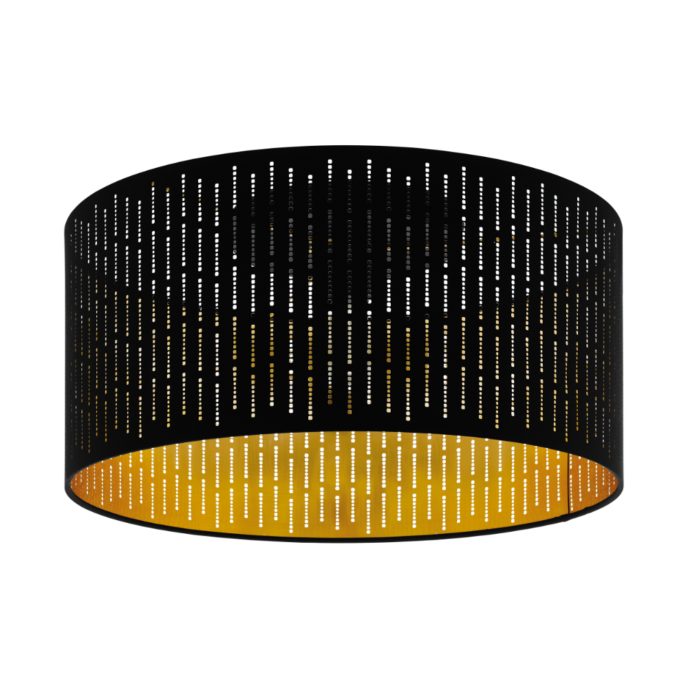 Πλαφονιέρα Μονόφωτη Σε Χρυσό Και Μαύρο Χρώμα Ø47,5cm 1x E27 40W VARILLAS Eglo