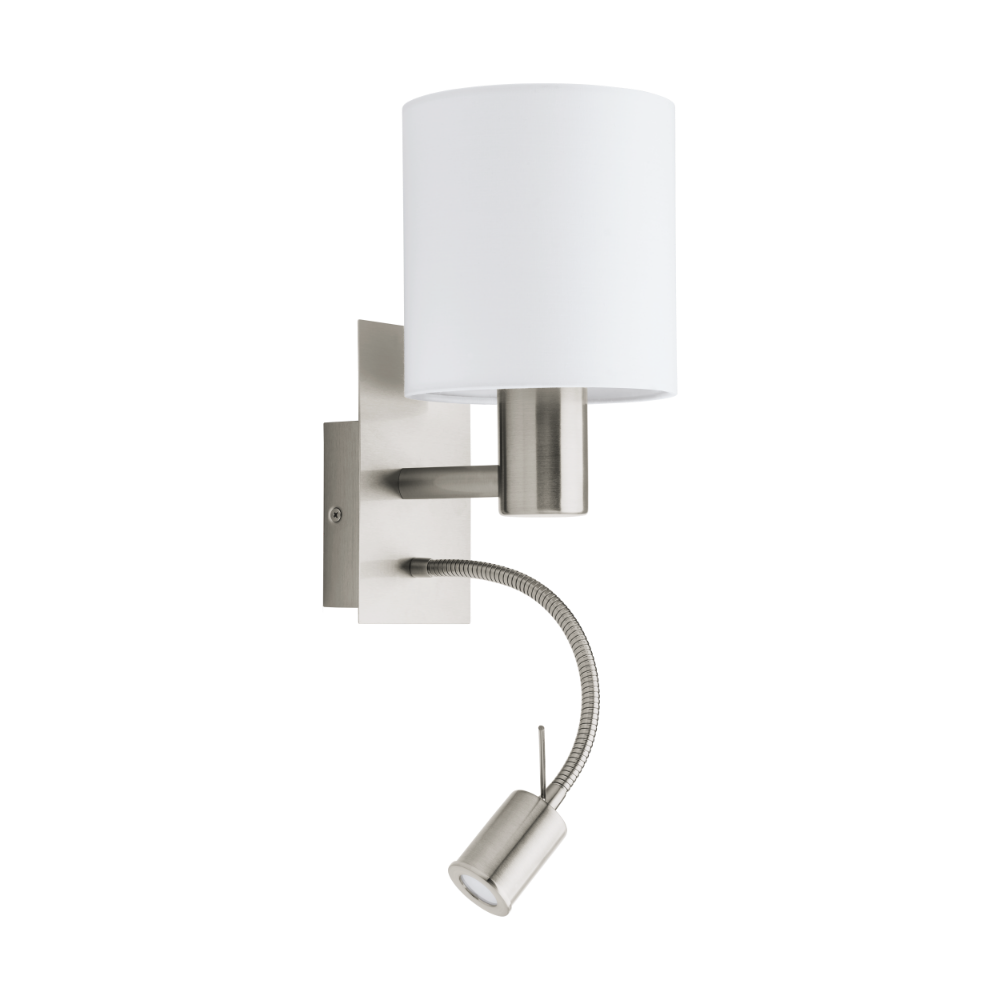 Φωτιστικό Τοίχου Σε Λευκό Χρώμα Με Βοηθητικό LED 3,5W 1x 40W E27 PASTERI Eglo