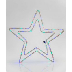 LED Φωτοσωλήνας Αστέρι Αδιάβροχος IP44 Χρωματιστό 55x56 72 LED Magic Christmas