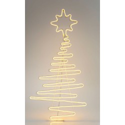 Χριστουγεννιάτικο Δέντρο Θερμό Λευκό Με 7μ. Νέον Φωτοσωλήνα - 108 x 52εκ. IP44 840 NEON LED Magic Christmas