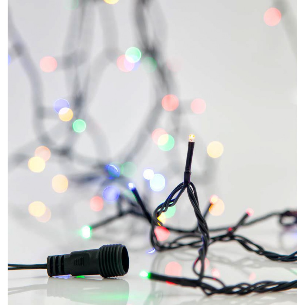 180 LED Σε Σειρά Με Επέκταση Με Πράσινο Καλώδιο Πολύχρωμο DIMMABLE - 13,42m IP44 Magic Christmas