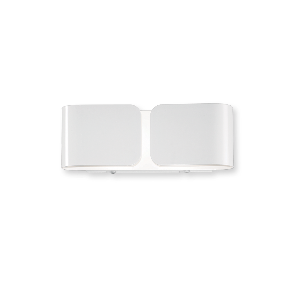 Μεταλλική Απλίκα Δίφωτη Σε Λευκό Χρώμα 2 x 60W E27 CLIP AP2 MINI IDEAL LUX