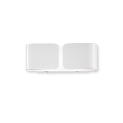 Μεταλλική Απλίκα Δίφωτη Σε Λευκό Χρώμα 2 x 60W E27 CLIP AP2 MINI IDEAL LUX