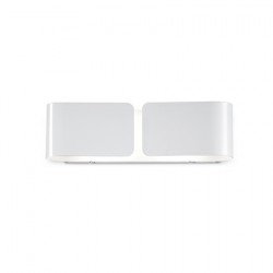 Μεταλλική Απλίκα Δίφωτη Σε Λευκό Χρώμα 2 x 60W E27 CLIP AP2 SMALL IDEAL LUX