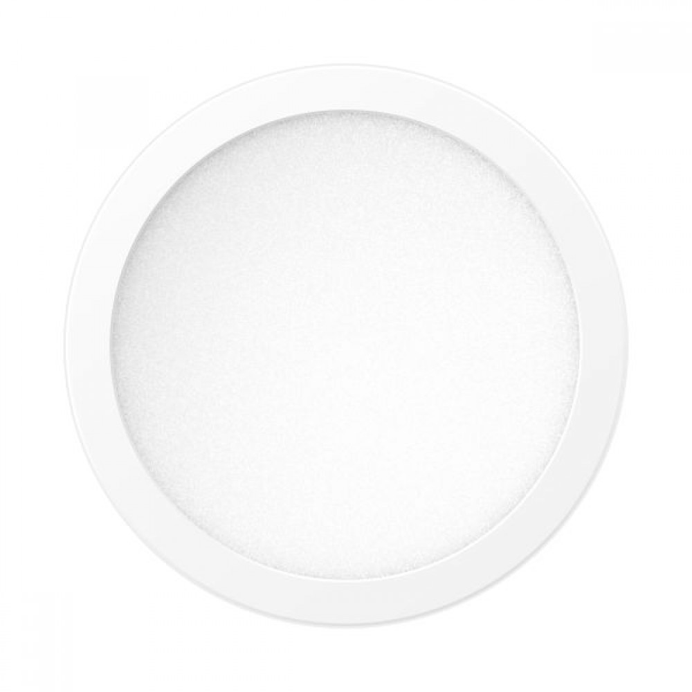 Στρογγυλό LED Panel Slim Downlight 18W SMD Σε Λευκό Σώμα 6000K SpotLight