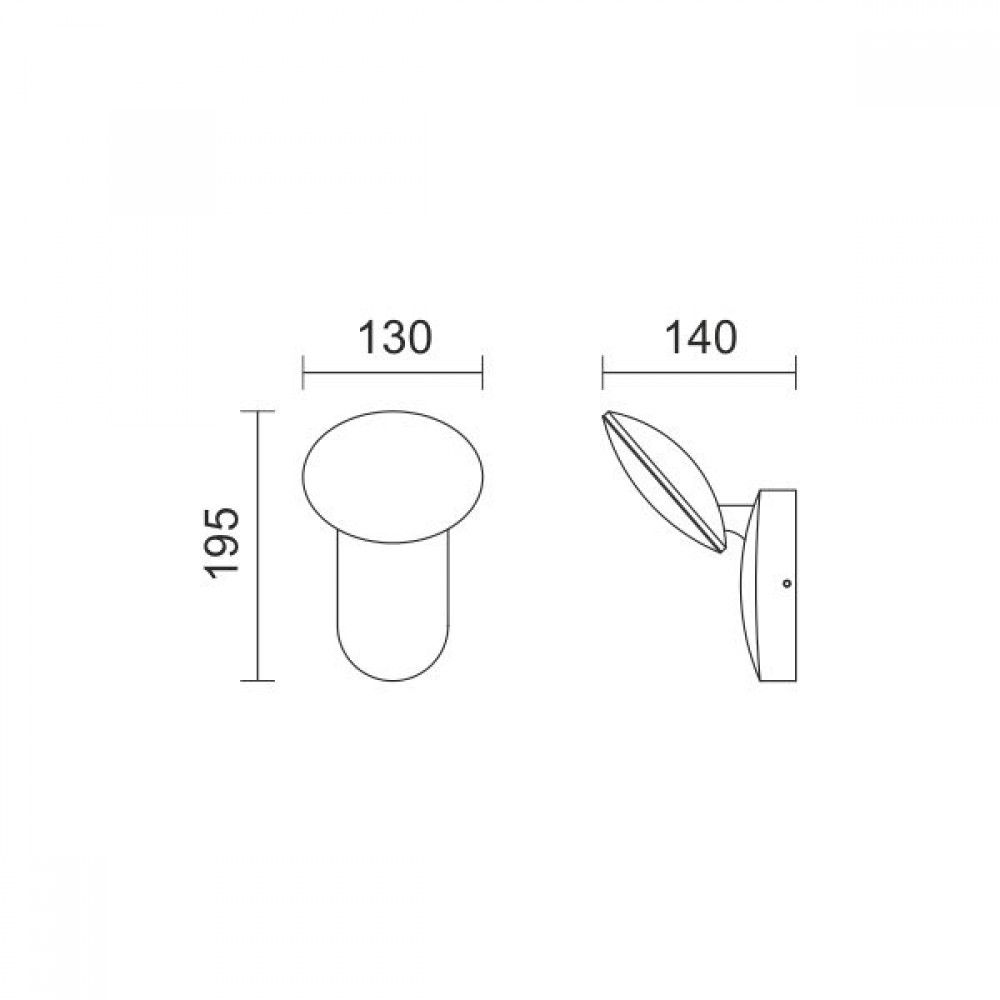 LED Απλίκα Εξωτερικού Χώρου Αλουμινίου 10W IP54 Spotlight LED Απλίκα Εξωτερικού Χώρου Αλουμινίου 10W IP54 Spotlight