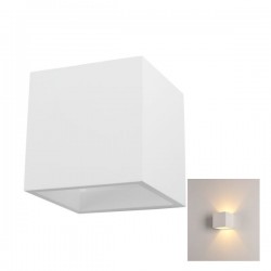 Γύψινο Φωτιστικό Τοίχου Τετράγωνο Λευκό G9 SpotLight