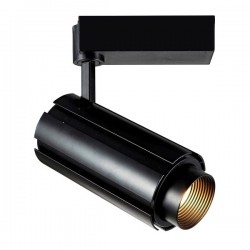 Μαύρο Φωτιστικό Ράγας Με LED 30W Τεσσάρων Καλωδίων Τριφασικής Ράγας Και Ρυθμιζόμενης Δέσμης Spotlight