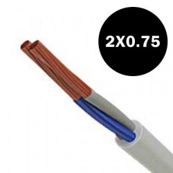 Καλώδιο Ηλεκτρολογικό Εύκαμπτο H05VVF 2X0.75mm² Λευκό TOP ELECTRONIC