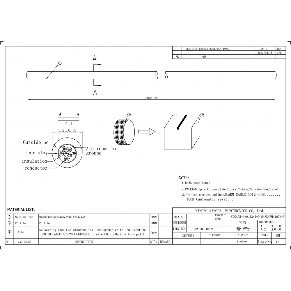 Καλώδιο Συναγερμού 4X0.22+2X0.50 & Φύλλο Αλουμινίου (A) HSU Top Electronic Καλώδιο Συναγερμού 4X0.22+2X0.50 & Φύλλο Αλουμινίου (A) HSU Top Electronic