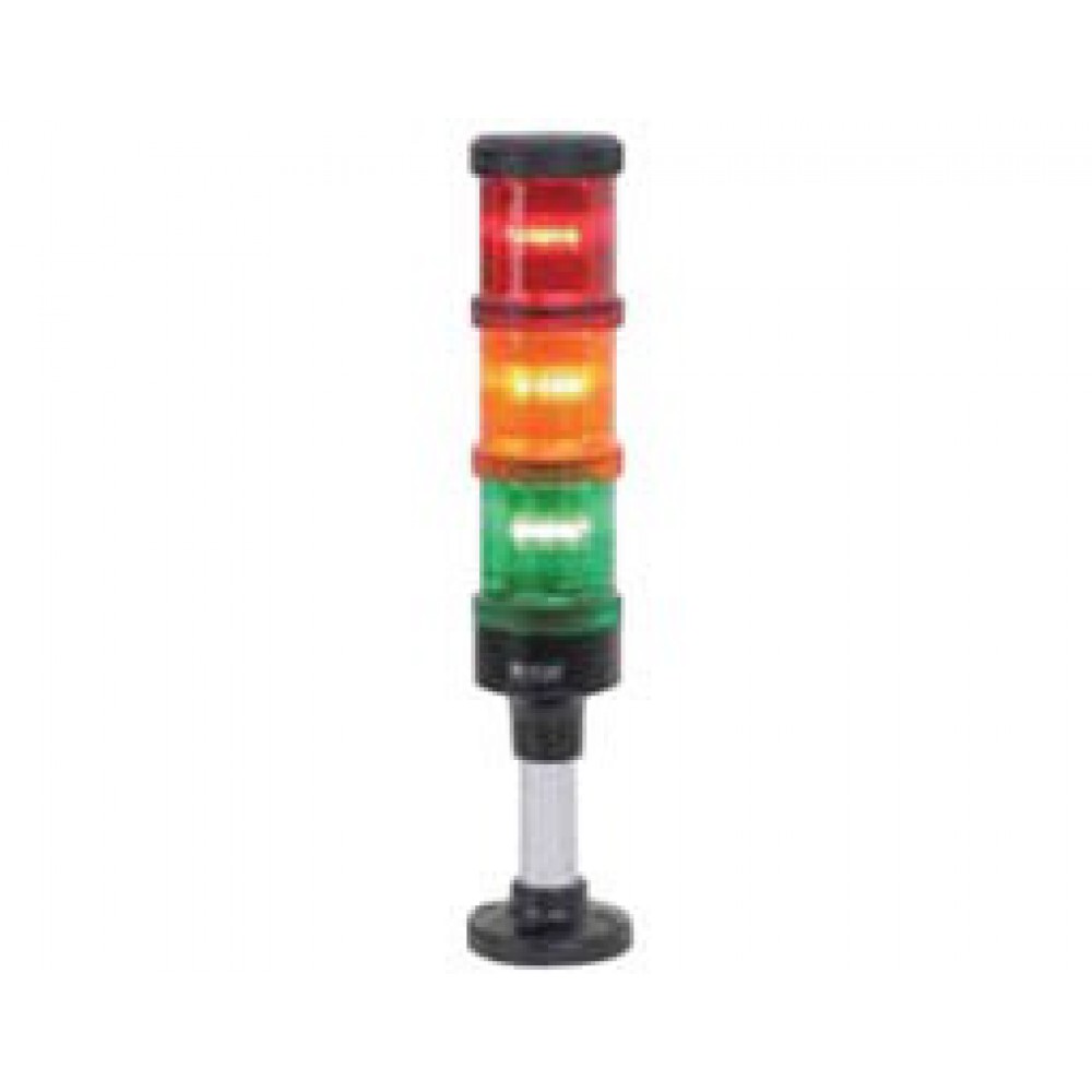 Φάρος Πύργος Σταθερός LED Φ60 Κόκκινο / Πράσινο / Πορτοκαλί 24VAC/DC EC060-Q01 AUER Top Electronics