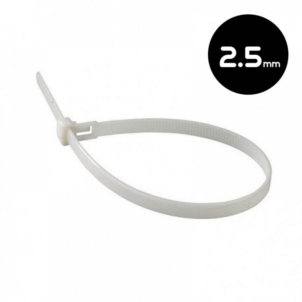 Δεματικά Καλωδίων Λευκά - Πλάτους 2.5mm Σε Διάφορα Μήκη 100τμχ TOP ELECTRONIC Δεματικά Καλωδίων Λευκά - Πλάτους 2.5mm Σε Διάφορα Μήκη 100τμχ TOP ELECTRONIC