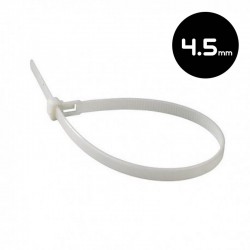 Δεματικά Καλωδίων Λευκά - Πλάτους 4.5mm Σε Διάφορα Μήκη 100τμχ TOP ELECTRONIC