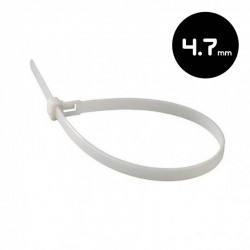 Δεματικά Καλωδίων Λευκά - Πλάτους 4.7mm Σε Διάφορα Μήκη 100τμχ TOP ELECTRONIC