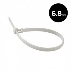Δεματικά Καλωδίων Λευκά - Πλάτους 6.8mm Σε Διάφορα Μήκη 100τμχ TOP ELECTRONIC