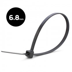 Δεματικά Καλωδίων Μαύρα - Πλάτους 6.8mm Σε Διάφορα Μήκη 100τμχ TOP ELECTRONIC