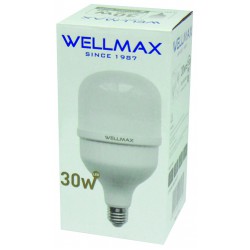 Λάμπα LED High Power E27 30W 176-264VAC 100X175 2300LM 230° 4000K Ουδέτερο Λευκό WELLMAX