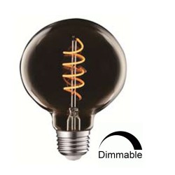 LED Λάμπα Filament G95 4W Θερμό E27 Flex Art Line Σε Τιτάνιο Γυαλί DIMMABLE Universe