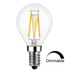LED Λάμπα Filament G45 6W Ουδέτερο 4000K E14 Διάφανη DIMMABLE Universe