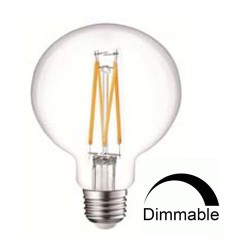 LED Λάμπα Filament G95 8W Θερμό E27 Dimmable Universe