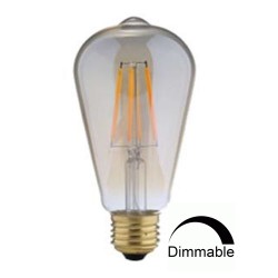 LED Λάμπα Filament ST64 7W Θερμό E27 Μελί DIMMABLE Universe