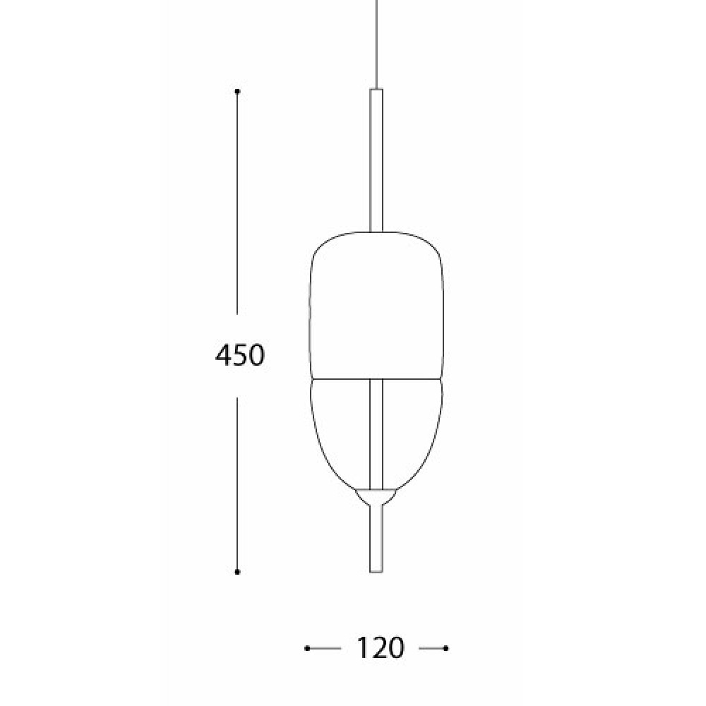 LED Κρεμαστό Φωτιστικό Σε Μπλέ Χρώμα ø12cm 12W 960lm 3000K Evento-B LUCIDO