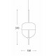 LED Κρεμαστό Φωτιστικό Σε Μπλέ Χρώμα ø15cm 12W 960lm 3000K Evento-C LUCIDO