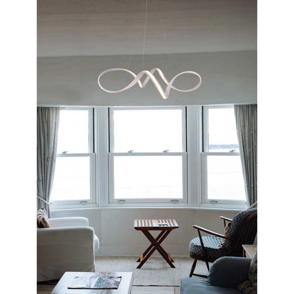 Led Κρεμαστό Φωτιστικό Λευκό Αλουμινίου ∅58 50W 3000K 4000Lm, HOLA LUCIDO