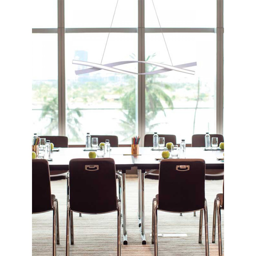 Led Κρεμαστό Φωτιστικό Σε Μαύρο Και Λευκό Αλουμινίου 50W 3000K 4000Lm SURF LUCIDO Led Κρεμαστό Φωτιστικό Σε Μαύρο Και Λευκό Αλουμινίου 50W 3000K 4000Lm SURF LUCIDO