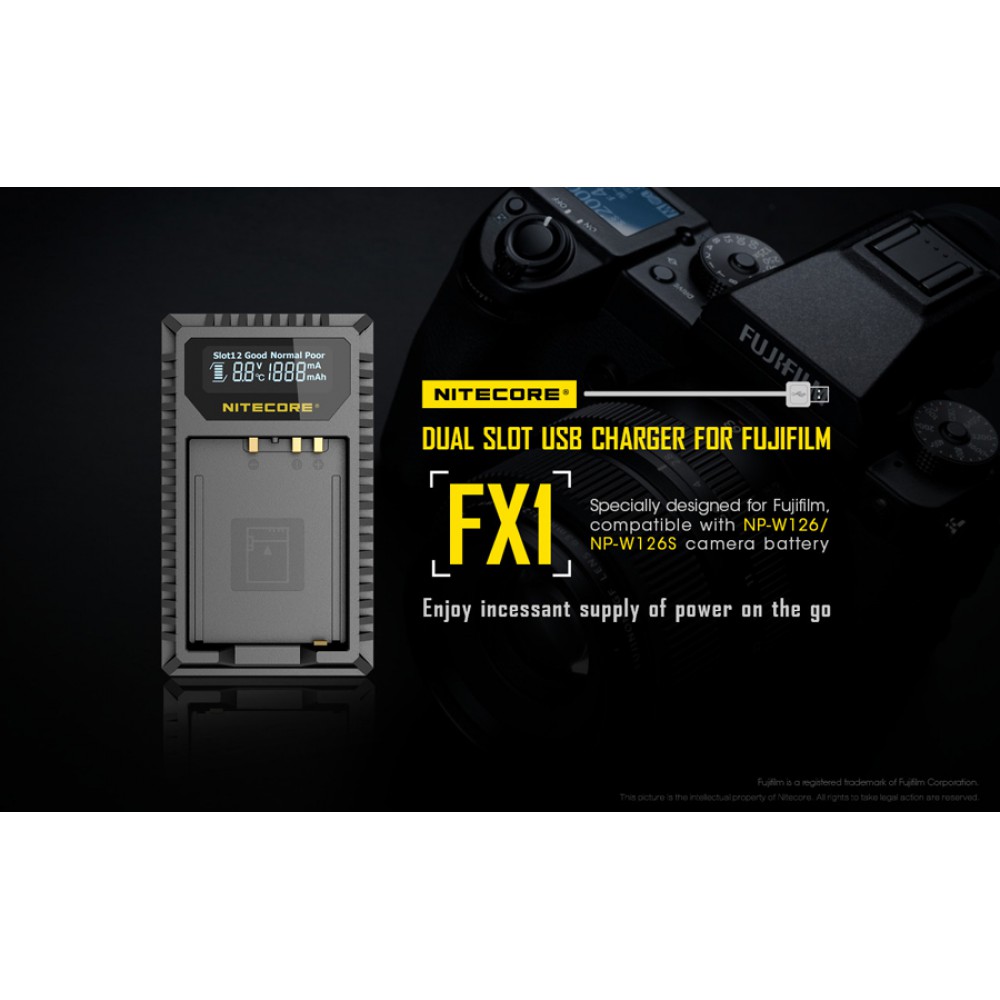 Φορτιστής NITECORE FX1 για Fujifilm