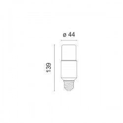 LED Λάμπα E27 Tube 14W Με Γαλακτερό Γυαλί 250° 230V Spotlight