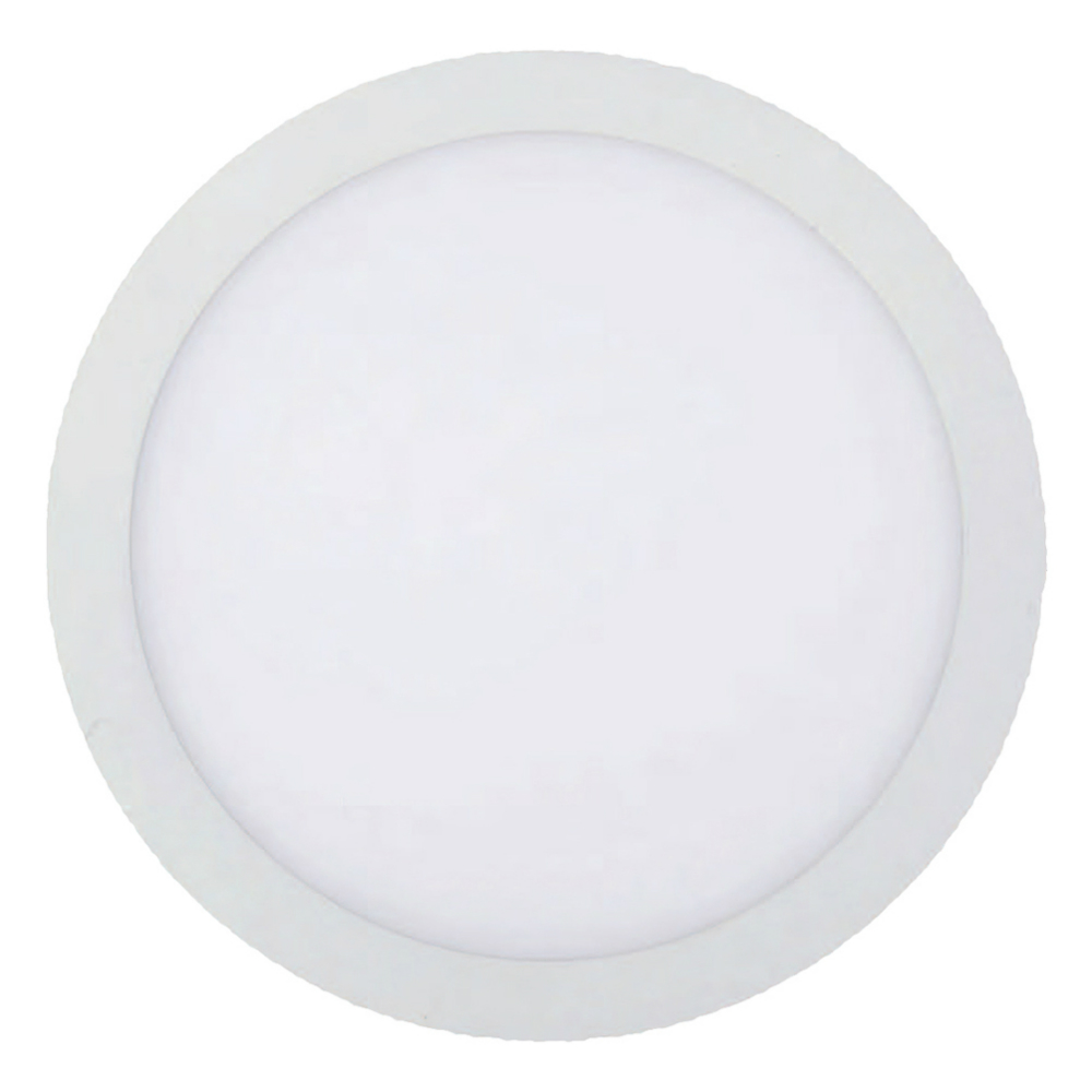 Στρογγυλό LED Panel Slim Downlight 12W SMD Λευκό Σώμα Ουδέτερο Λευκό 4000Κ SpotLight