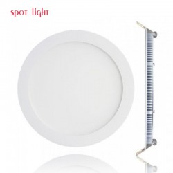 Στρογγυλό LED Panel Slim Downlight Θερμό Λευκό 3000K 20W SMD Λευκό Σώμα SpotLight