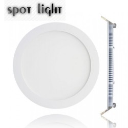 Στρογγυλό LED Panel Slim Downlight 24W SMD Λευκό Σώμα 6000K Ψυχρό SpotLight