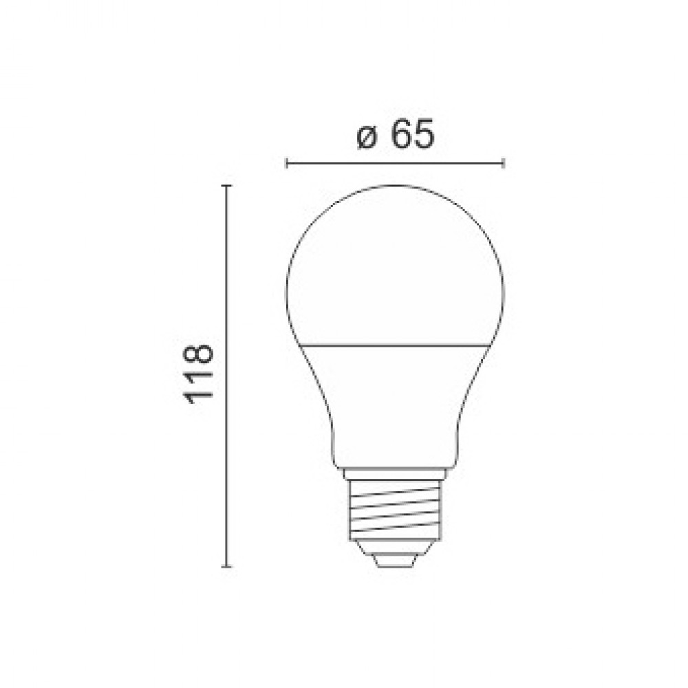 LED SMD Λάμπα Από Πλαστικό E27 A65 15W 180° 230V Spotlight