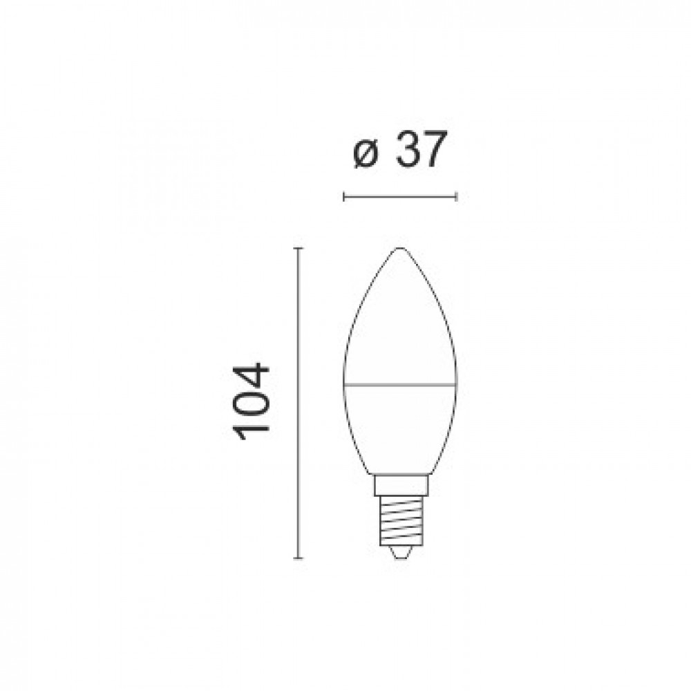 SMART LED SMD Λάμπα Από Πλαστικό E14 C37 Κερί 5W 270° 230V Με 3 Επίπεδα Χρωματισμού Spotlight