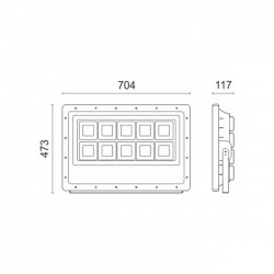 LED Προβολέας SMD 500W Ψυχρό Λευκό 6000K 230V IP65 SpotLight