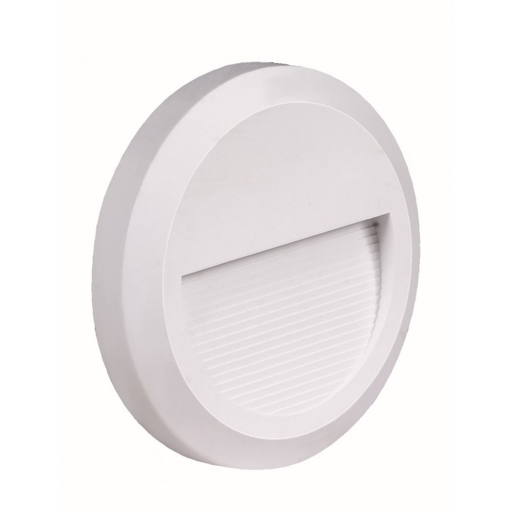 LED Στρογγυλή Απλίκα Λευκή Slim 230V IP65 2W Θερμό Λευκό Seaside Universe 
