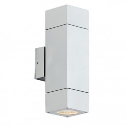 Εξωτερικό Επιτοίχιο Σποτ Αλουμινίου Τετράγωνο Διπλού Φωτισμου Διάφορα Χρώματα Paros 2ΧGU10 IP44 VIOKEF