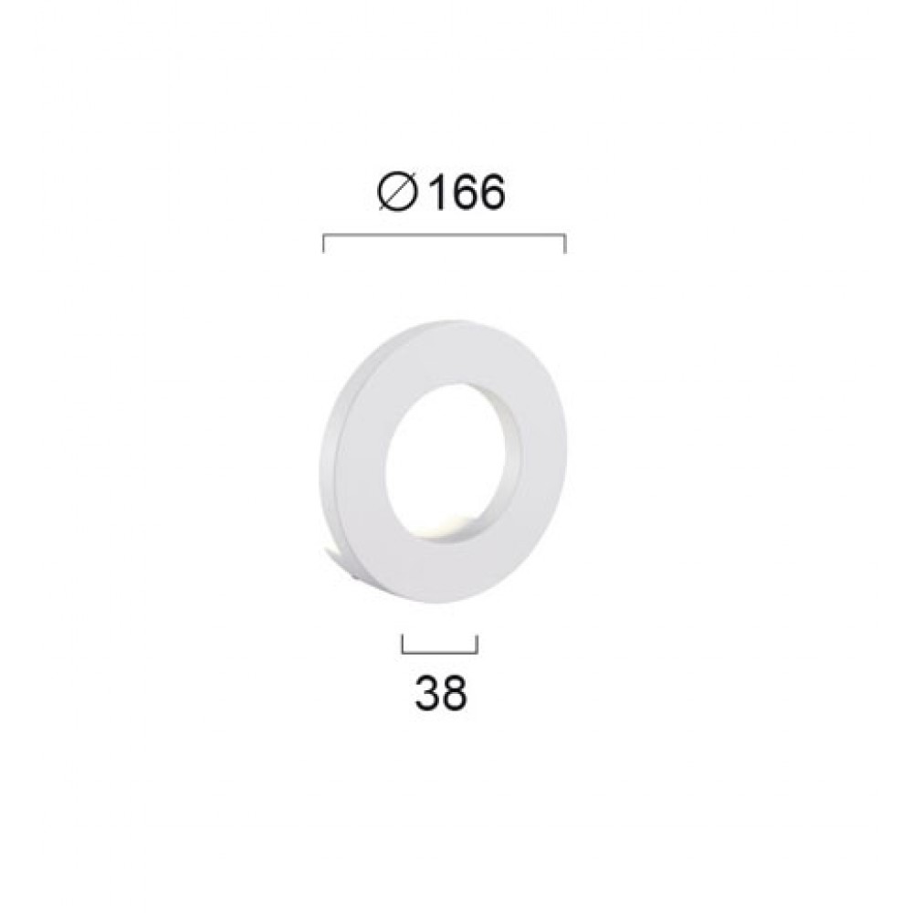 Εξωτερική Απλίκα Αλουμινίου Στρογγυλό Με Κρυφό Φωτισμό LED IP54 SANTORINI VIOKEF